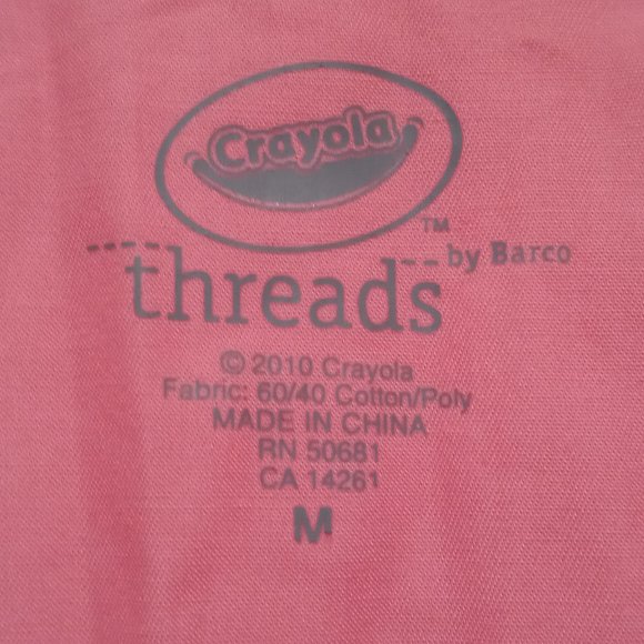 Barco Scrub Top Crayola Coral/Pink Sz Medium - Picture 3 of 8